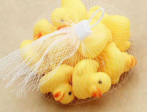 Hosaire 20/40/60 Stck Enten Baby Dusche Spielzeug Gelb Entchen Gummi-ente,Squeeze wird klingen - 8
