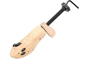 PUSEKY ensanchador de zapatos, Profesional Madera de pino Horma, Ajustable Largo y ancho Durable Moldeador de zapatos para hombres y mujeres, talla EU 42-46