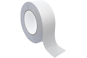 QitinDasen 10 M X 5 cm Przezroczysty Taśma Antypoślizgowa, Taśma Zabezpieczająca Antypoślizgowa Samoprzylepna, do Wewnątrz i Zewnątrz (1 Rolka)