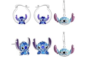 TTDCQQID Pendientes de Dibujos Animados, 3 Pares Pendientes para Niñas, Cartoon Pendientes, Pendientes Mujer, Joyas de Mujer Pendientes, Regalos de Cumpleaños para Niñas y Mujeres (B)