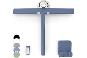 GÜTEWERK, Tergivetro per porte in vetro da doccia, in gomma, per la pulizia delle finestre, blu, 28 cm