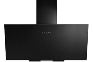 SIA AH70BL 70cm Black Angled Glass Chimney Cooker Hood Kitchen Extractor Fan