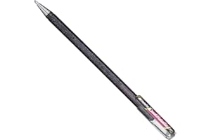 Pentel K110-DAX Dual Metallic Hybrid - długopis żelowy Dual Metallic, żel brokatowy, czarny/czerwony, 2 różne efekty kolorystyczne na jasnym/ciemnym papierze, czarny + metaliczny czerwony, 1 szt.