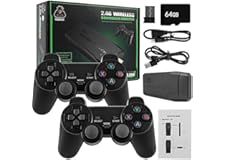 YUYUE Wireless Retro Game Console, Plug and Play Video Game Stick Built in 10000+ Games,9 Classic Emulators, 4K High Definiti