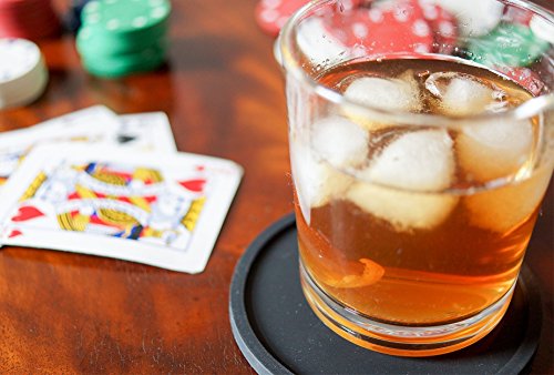 Coastee Silikon-Untersetzer – 8 Stück, schwarz, Glasuntersetzer-Set für Bar, Wohnzimmer, Küche - 7