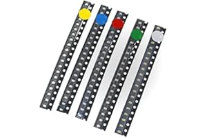 VRABOCRY (5 Colors x 20 pcs = 100 pcs) 0805 SMD LED Diode Lights Assorted Kit (Mini Chip 2.0mm x 1.2mm for PCB DC 20mA) Super Bright Lighting Bulb Lamps Electronics Components Light Emitting Diodes