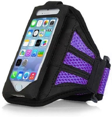 Urban Runner Purple Outdoor Running, Jogging, Gym Mesh Arm Band Case/Cover Compatible with iPhone 6 (4.7 inch) One Size Fits All Arm Sizes