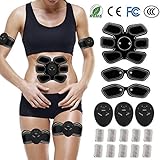 FishOaky EMS ABS Trainer, Abdominal Toning Belt, Ab Belt/Ab Toner, EMS Muscle Stimulator, Muscle Toner Fitness Training Gear for Men Women | Abdomen & Arm & Leg Trainer | for Office, Home & Gym