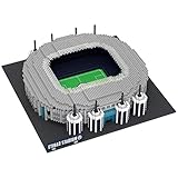 Microcepillos de concentración: cuenta con ladrillos de juguete que se bloquean juntos para crear un modelo detallado de suelo del hogar del Manchester City FC.