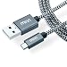 Mivi 6ft long Nylon Tough Micro USB Cable with charging speeds up to 2.4Amps (Black) RS.399.00