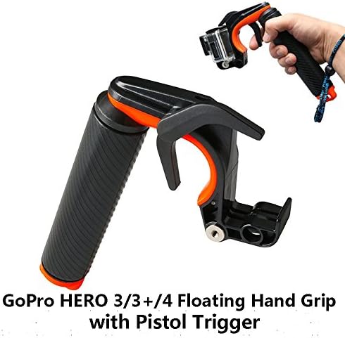 Aokon New Orange Waterproof Floating Hand Grip/Floating Handle Tripod with Pistol Trigger for GoPro Hero3/3+/Hero4, Includes Thumb Screw and Adjustable Wrist Strap