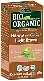 Tinte de pelo de henna, 100% biológico. Con partículas de polvo microfinas, (marrón claro)