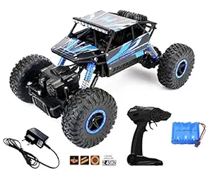 The Flyers Bay Plastic Rock Crawler 1:18 Scale 4Wd Rally Car - The Mean Machine, Blue