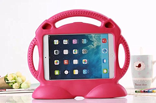 iPad Air 2 Schale, iPad Air 2 Cover, DeeMall Shock Proof Convertible Handle mit Kickstand Kinder freundliches Schutz Fall for Apple iPad Air 2 /iPad 6 Tablet – Thomas Rose Pink - 2