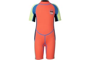 Gogokids Shorty Combinaison de Plongée Enfant, Neoprene 2.5MM Maillot de Bain pour Natation Activités Aquatiques 2-10 Ans