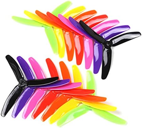 Wishfive 7 Pairs Kingkong 5X4X3 5040 5 Inch 3-Blade Rainbow Colorful Propeller CW CCW for FPV Racer Quadcopter