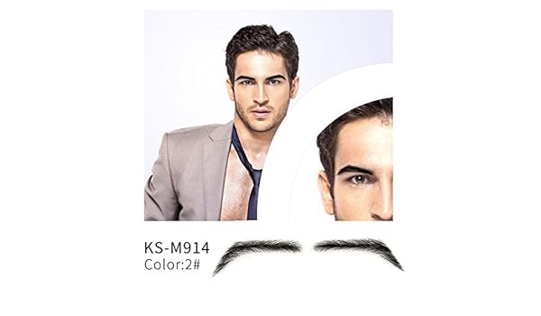 Vlasy One Pair Men S Fake Eyebrows 100 Handtied Human Hair False