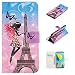 Produktbild HopMore Lederhülle Huawei Honor 9 Lite Leder Hülle Schutzhülle mit Kartenfach Klappbar Kreativ Muster Silikon Bumper Ledertasche Handyhülle Stoßfest Dünn Cover Case - Mädchen