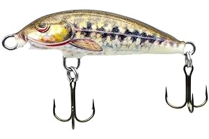 EVERBAY DORADO CLASSIC Fishing Lure - Artificial Hard Crankbait - Fishing Tackle, Topwater Life-Like Swimbait for Perch Pike Zander Trout Salmon Catfish Chub Barbel Trolling and Long Cast in Freshwater, Floating&Sinking Wobbler