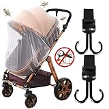 ❤【Mosquitera Silla de Paseo】Antiinsectos universal hecho de material de 100% poliéster, La tela, Especialmente fina y resistente al desgarro, Se une de forma rápida y segura a su cochecito mantener a su hijo protegido de los insectos