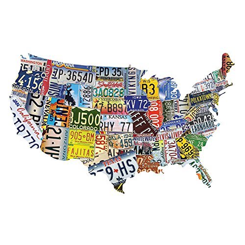 TDC Games USA Shaped State - License Plates puzzle