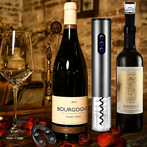 Elektrischer Korkenzieher Wein,Cadrim Wiederaufladbares Elektrisch Weinöffner Set mit Folienschneider und Weinkorken - 8