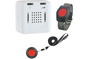 ELDAT RS10: Mobiler Hausnotruf mit wasserdichtem Funk Notruf Sender für die häusliche Pflege; Notrufknopf für Senioren; Pflegeruf Set