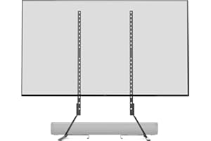 Amazon Basics Universal-TV-Ständer für LCD-/LED-/Plasma-Fernseher, 55,9 cm - 195,6 cm (22 - 77 Zoll), höhenverstellbar, kompatibel mit Soundbars, Traglast bis zu 36 kg, max. VESA 800 x 400 mm, Schwarz