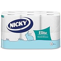 Nicky Elite Carta Igienica a 3 veli, 12 rotoli