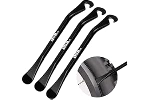 KUAOWT Leve Smontagomme Bici 3Pz, Metallo Leve per Pneumatici per Bicicletta Nera Levagomme Bicicletta Leve Copertoni, Leve Pneumatici Bicicletta Cambio in Acciaio Al Carbonio per Mountain Bike Bici da Corsa