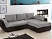 Produktbild Ecksofa Couch Tifon 272x200cm, Strukturstoff grau Mikrofaser schwarz, Bettfunktion Polsterecke Schlafsofa Sofa