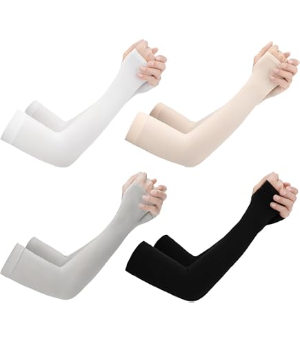 4 Pièces Manches De Protection Solaire UV - Écharpe Bras Cyclisme Conduite Randonnée (4 Couleurs)