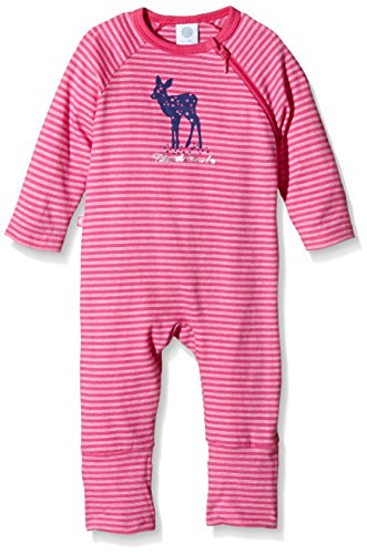 Sanetta Baby Girls 220987 Striped Sleepsuit, Pink (candy 3561), 0 - 3 Months