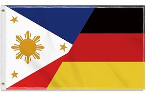 Große 90×150 CM Philippinen Deutschland Flagge,großes 150D Deutsch Philippinisch Freundschafts banner,Strapazierfähige Doube-Seitendruck Dekor Messingösen large Philippines