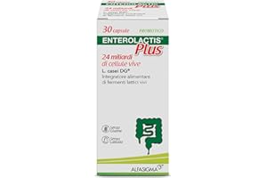 Enterolactis Plus, confezione da 30 capsule: fermenti lattici, probiotici, supporto per equilibrare la flora intestinale alterata