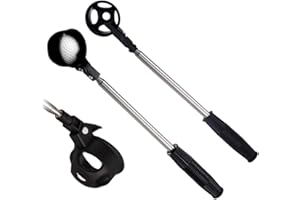 MAZEL Retrievers de pelotas de golf retráctiles de acero inoxidable para agua | Herramienta de succión de garra de agarre de pelota de golf, regalo ideal para golfistas, longitud máxima de 79 pulgadas
