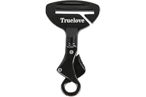 TOPSOSO Hebilla de Cinturon Perro Coche Aluminio Aeronáutico Ligero Duradero Hebilla de Arnes Perro Coche Resistente Soporta 320KG de Fuerza de Tracción Transportin Perro Coche Viajar con Perros Negro