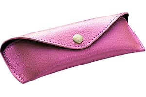 Alassio Okulary - etui z prawdziwej skóry, małe, ok. 16 x 5,5 x 3 cm organizer kieszonkowy, 16 cm, różowe