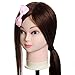 Neverland Professional 20" 85% Real Human Hair Hairdressing Equipment Styling Head Doll Mannequin Training Head Tools Braiding Cutting Student Practice Model with Clamp