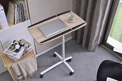 SixBros. Laptoptisch Projektionstisch Eiche/Weiß Holzoptik – B-001N/2079 - 4