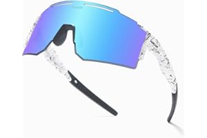 GoHZQ Polarised Sports Sunglasses for Men Womens Polarized Cycling Sunglasses UV400 Protection TR90 Superlight Frame Glasses for Skiing, Running