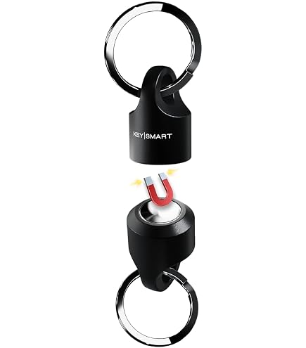 FISHTEC, Organizzatore intelligente di chiavi, Portachiavi compatto, fino a 5 chiavi, con clip da cintura, Guarnizioni antiurto, Nero | Leroy Merlin