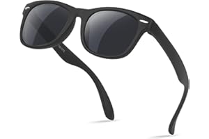 Nlieanuc Lunette de soleil enfant 3-10 ans Protection UV Lunettes de soleil polarisées pour Garçon et Fille Légère