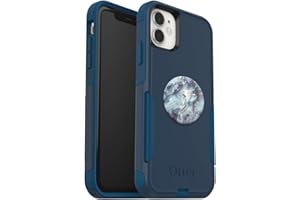 OtterBox Pakiet etui z serii Commuter do SERIES etui na iPhone'a 11 - (BESPOKE WAY) + PopSockets PopGrip - (niebieski marmur)