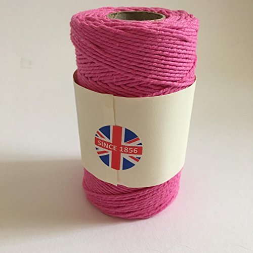 Everlasto Wäscheleine "Beautiful" Baumwolle Bäckergarn – 100 m (Pink, 100 m)