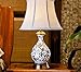 Produktbild All-Kupfer blaue und weiße Keramik-Lampe Schlafzimmer Nachttischlampe modernen High-End-Hand bemalt Jahrgang dekorative Beleuchtung (ohne Lichtquelle)