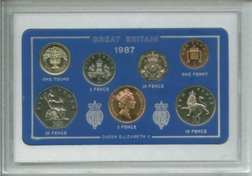 1987 British Coin Gift Set (Retro 37th Birthday Year of Birth or Wedding Anniversary Present)