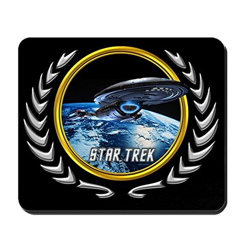 CafePress – Star Trek Föderation der Planeten Voyager – rutschfeste Gummi Mauspad, Gaming Maus Pad