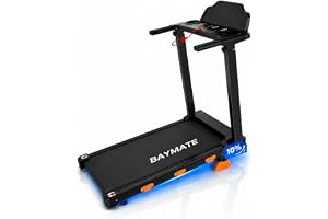 Baymate Löpband för Hemmet, Walking Pad, Hopfällbart med Manuell Lutning Upp till 10%, 1-12 km/h, Borstlös 3,0 HP-motor, LED-display, Maxbelastning 156 kg