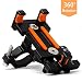 Produktbild Fahrrad Handyhalterung, Sporcis Fahrrad Motorrad Lenker Handyhalter mit 360°Drehung Einstellbar Universal, passend für 3,5-7 Zoll Smartphone (Schwarz Orange)